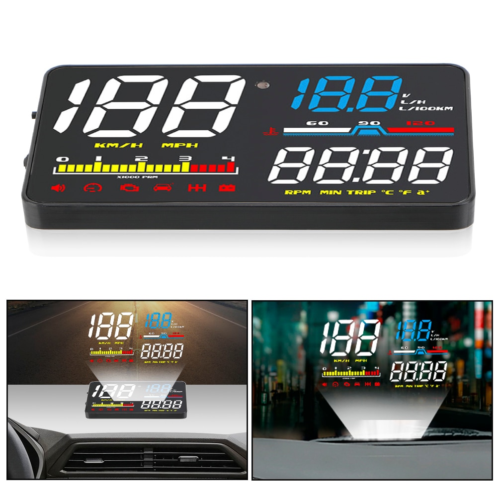 HUD ÷ D5000  ũ  ӵ, OBD2  ,   溸, ڵ  ÷